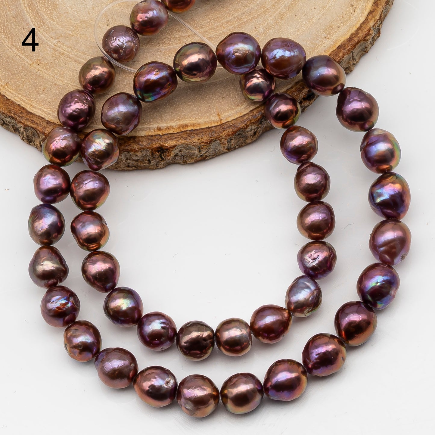 9-11mm Edison Pearl in Full Strand, Freshwater Pearl in Natural Colors with High Luster, Pre-Strung for Jewelry Making, SKU # 2854ED