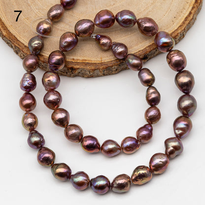 9-11mm Edison Pearl in Full Strand, Freshwater Pearl in Natural Colors with High Luster, Pre-Strung for Jewelry Making, SKU # 2854ED