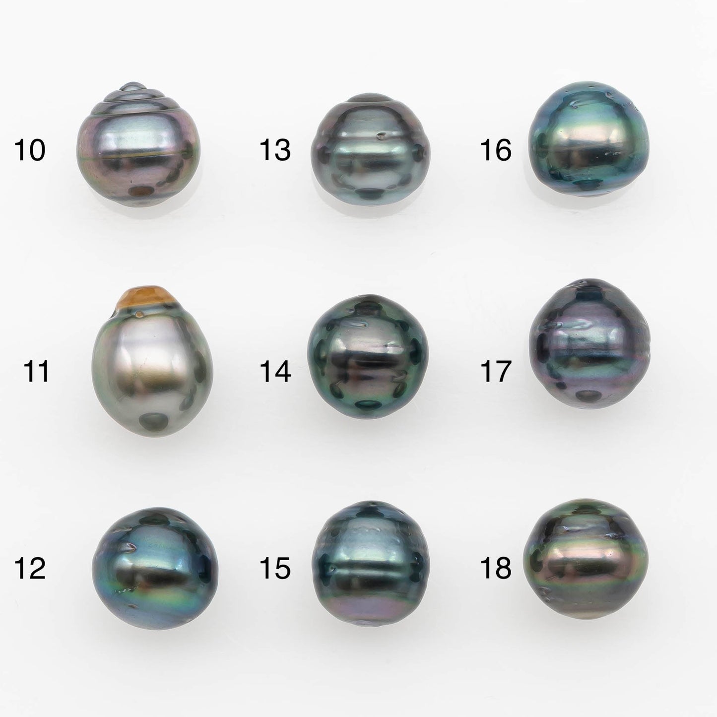 10-11mm Tahitian Pearl, Loose Undrilled with High Luster and for Jewelry Making, SKU # 2694TH