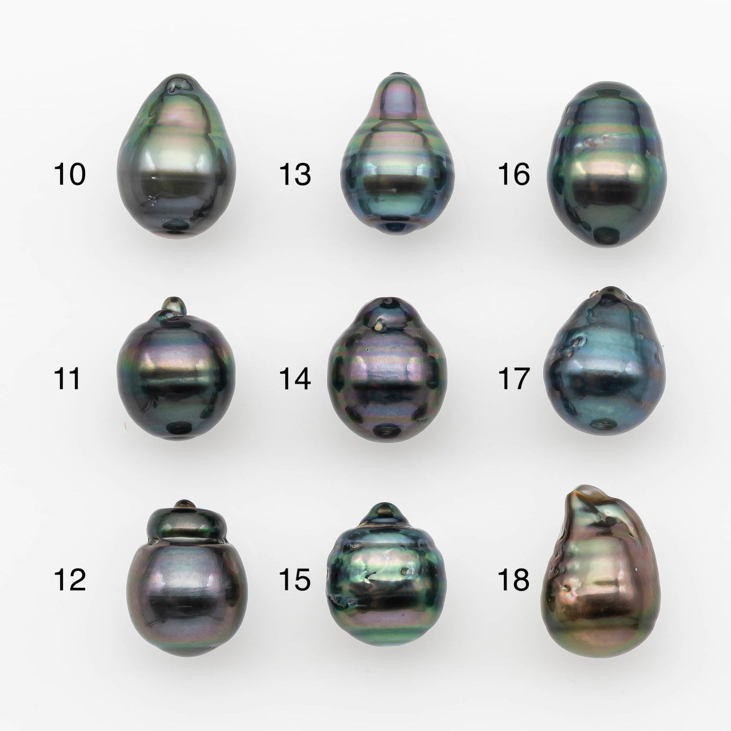 10-11mm Tahitian Pearl, Loose Undrilled with High Luster and for Jewelry Making, SKU # 2696TH