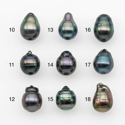 10-11mm Tahitian Pearl, Loose Undrilled with High Luster and for Jewelry Making, SKU # 2696TH