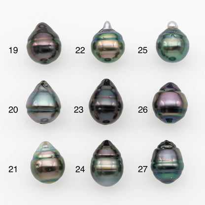 10-11mm Tahitian Pearl, Loose Undrilled with High Luster and for Jewelry Making, SKU # 2696TH