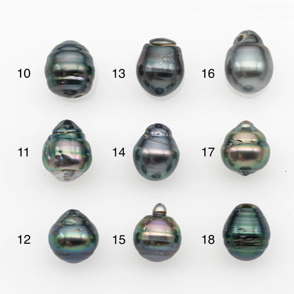 10-11mm Tahitian Pearl, Loose Undrilled with High Luster and for Jewelry Making, SKU # 2697TH