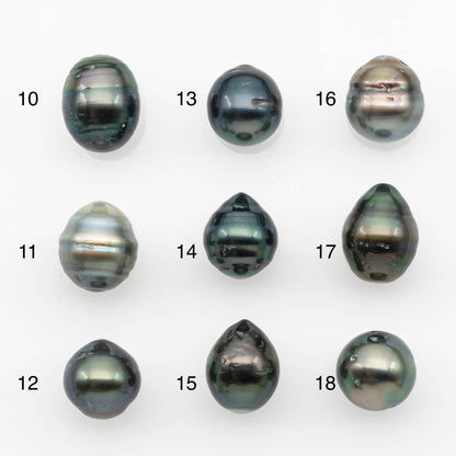 10-11mm Tahitian Pearl, Loose Undrilled with High Luster and for Jewelry Making, SKU # 2698TH