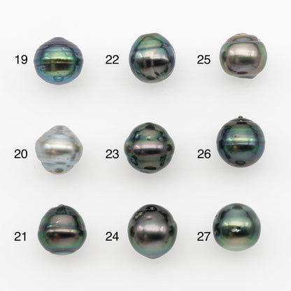 10-11mm Tahitian Pearl, Loose Undrilled with High Luster and for Jewelry Making, SKU # 2698TH