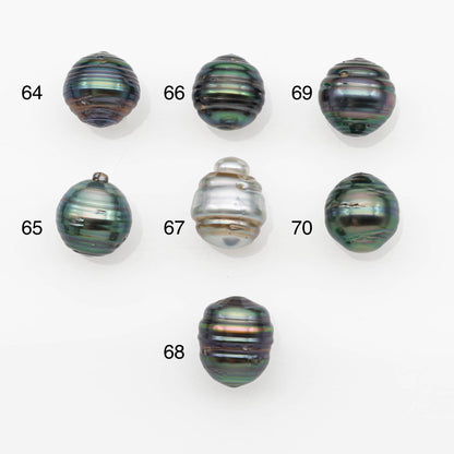 10-11mm Tahitian Pearl, Loose Undrilled with High Luster and for Jewelry Making, SKU # 2701TH