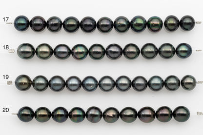 9-10mm Tahitian Pearl Short Strand, Near Round with High Luster and Natural Surface Variations, SKU # 2702TH