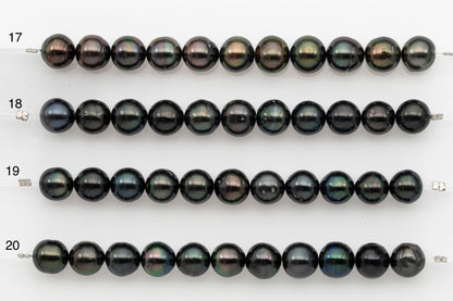 9-10mm Tahitian Pearl Short Strand, Near Round with High Luster and Natural Surface Variations, SKU # 2703TH