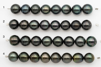 12-13mm Tahitian Pearl Short Strand, Near Round with High Luster and Natural Surface Variations, SKU # 2709TH