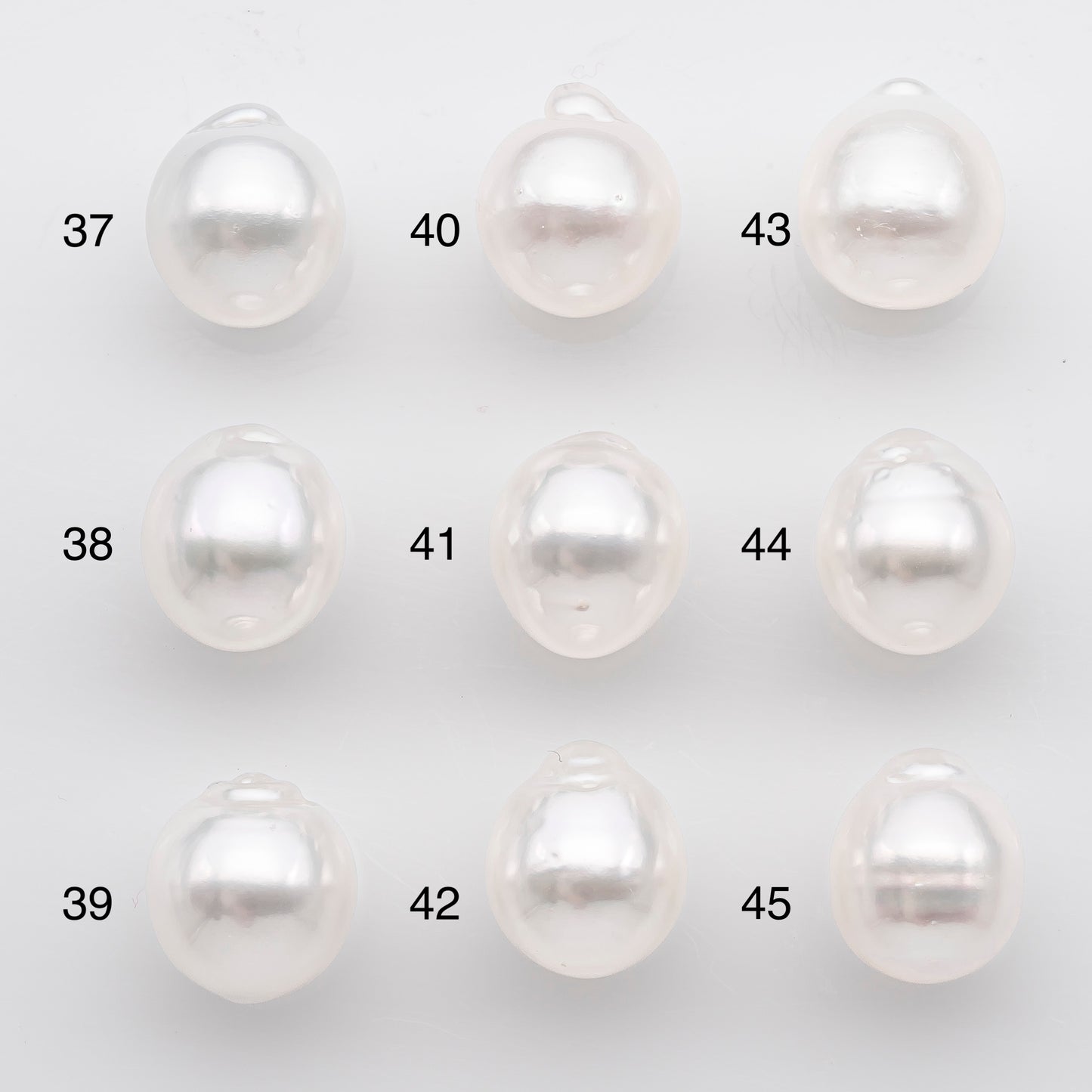 10-11mm White South Sea Pearl Near Round and Drop Shape, Loose Undrilled Natural Color, SKU # 2711SS