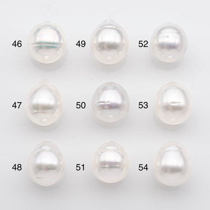 10-11mm White South Sea Pearl Near Round and Drop Shape, Loose Undrilled Natural Color, SKU # 2711SS