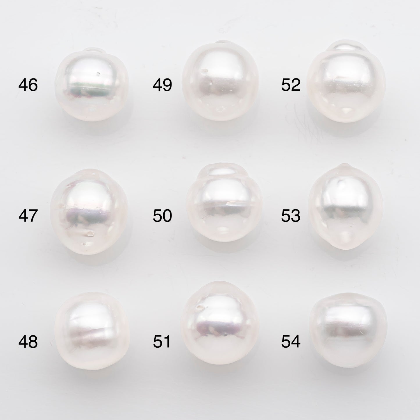 10-11mm White South Sea Pearl Drop Shape, Loose Undrilled Natural Color, SKU # 2712SS