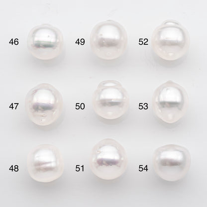 10-11mm White South Sea Pearl Drop Shape, Loose Undrilled Natural Color, SKU # 2712SS