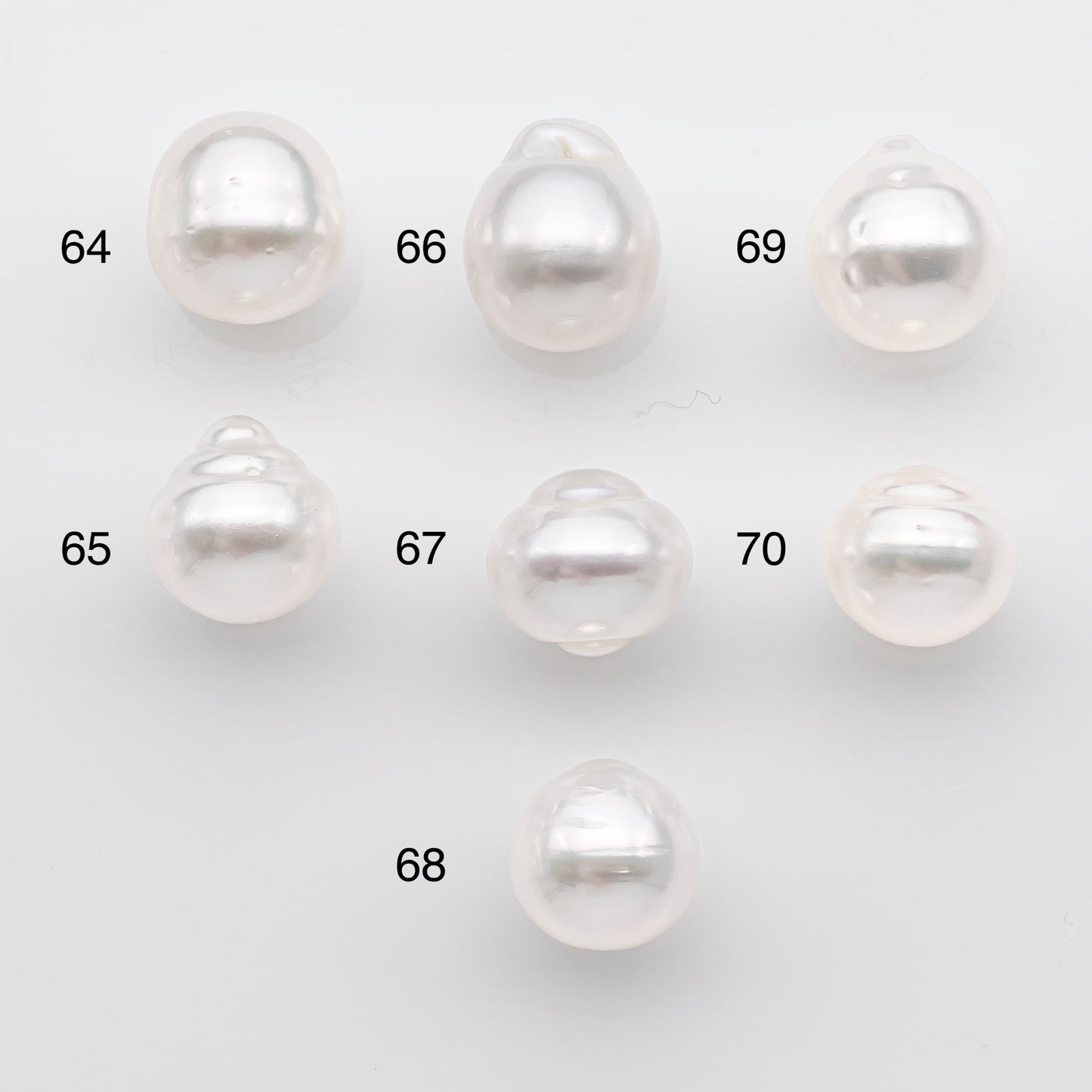 10-11mm White South Sea Pearl Drop Shape, Loose Undrilled Natural Color, SKU # 2712SS