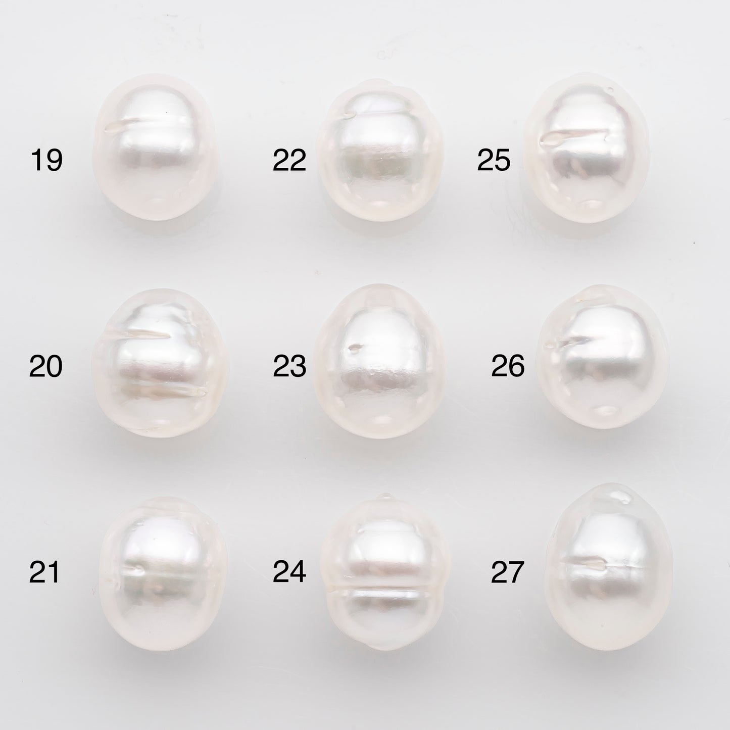 10-11mm White South Sea Pearl Drop Shape, Loose Undrilled Natural Color, SKU # 2713SS
