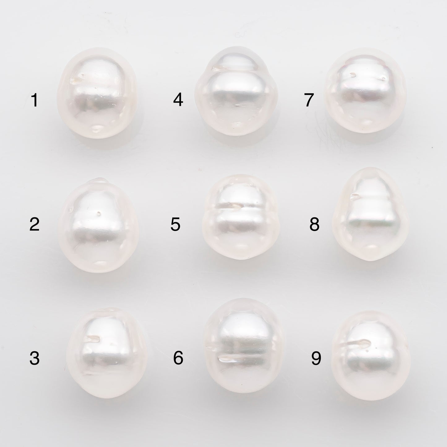 10-11mm White South Sea Pearl Drop Shape, Loose Undrilled Natural Color, SKU # 2713SS