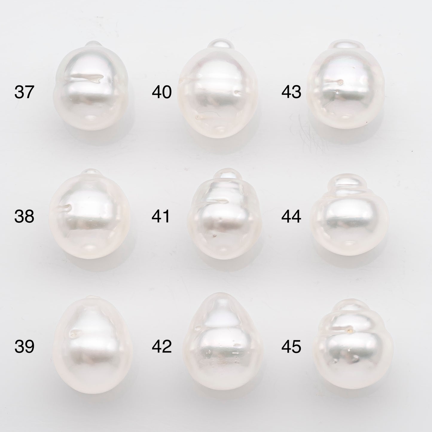 10-11mm White South Sea Pearl Drop Shape, Loose Undrilled Natural Color, SKU # 2713SS