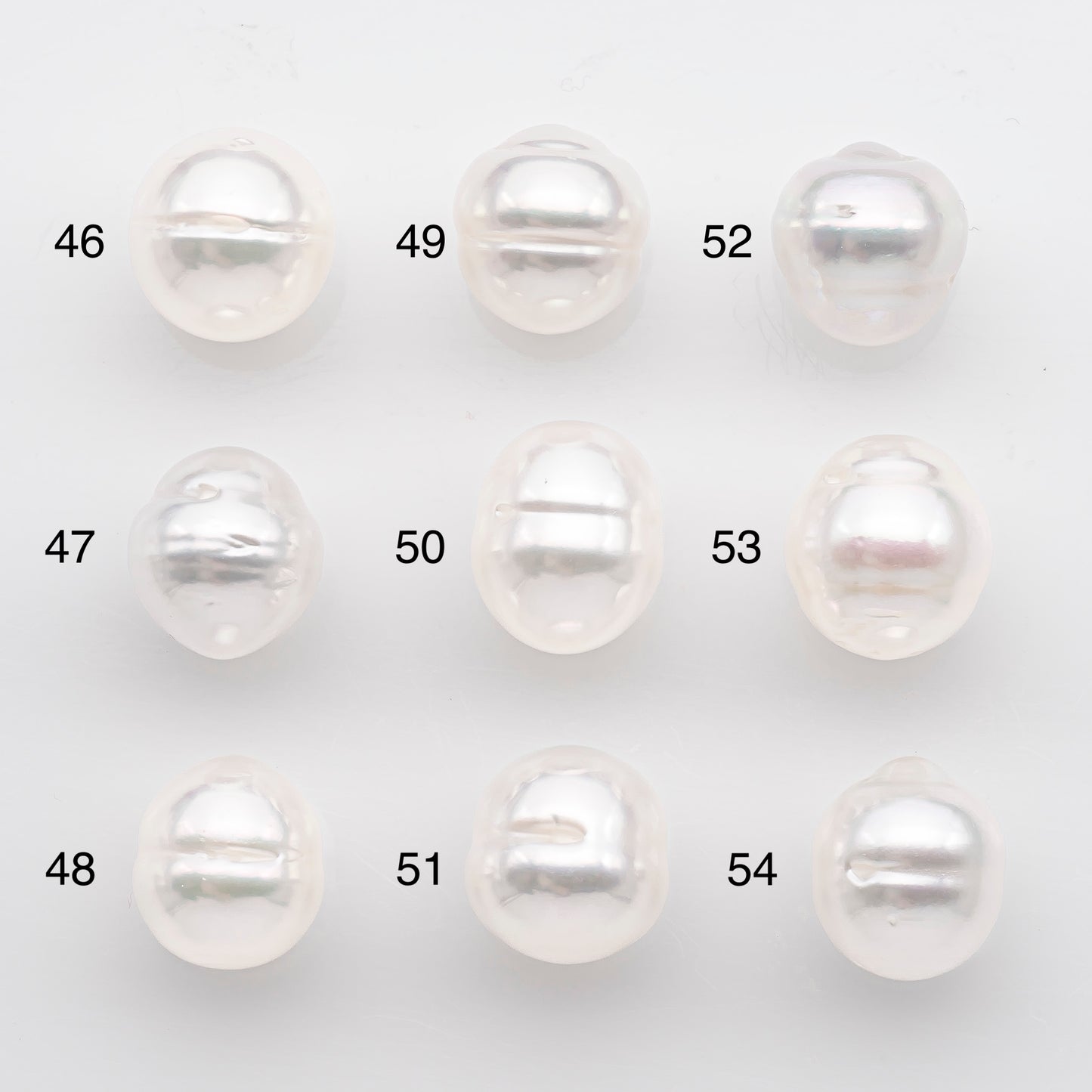10-11mm White South Sea Pearl Drop Shape, Loose Undrilled Natural Color, SKU # 2713SS