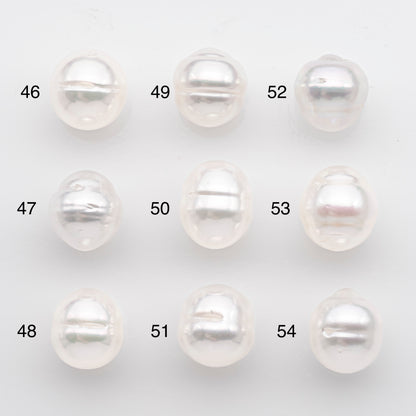 10-11mm White South Sea Pearl Drop Shape, Loose Undrilled Natural Color, SKU # 2713SS