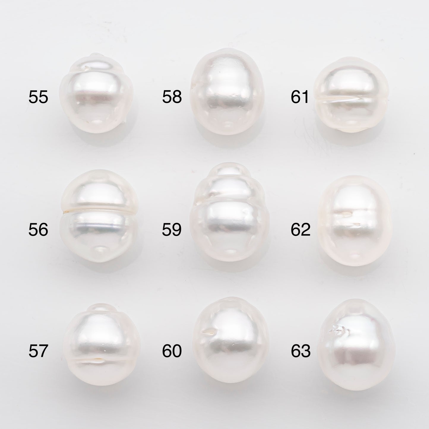 10-11mm White South Sea Pearl Drop Shape, Loose Undrilled Natural Color, SKU # 2713SS