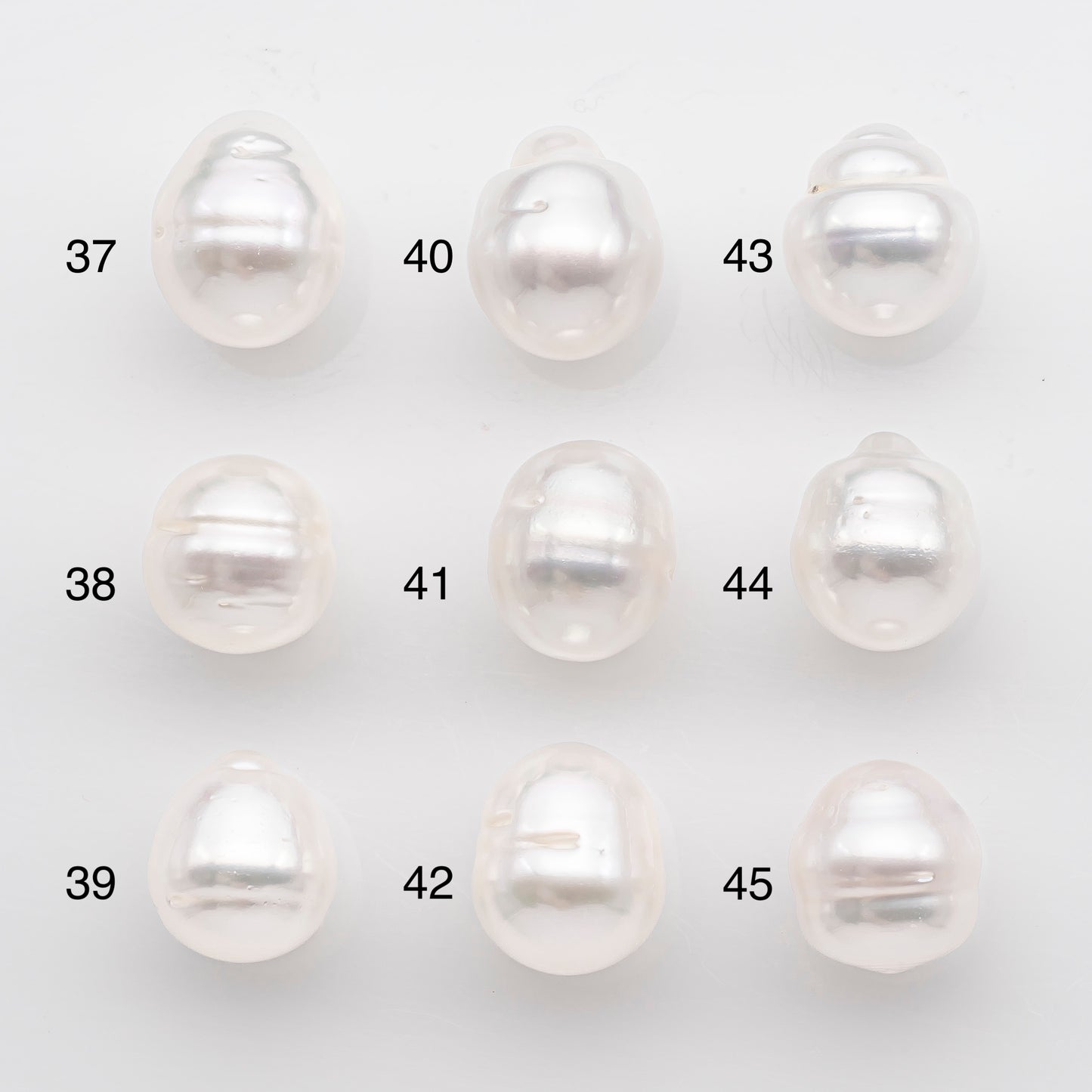 10-11mm White South Sea Pearl Drop Shape, Loose Undrilled Natural Color, SKU # 2714SS