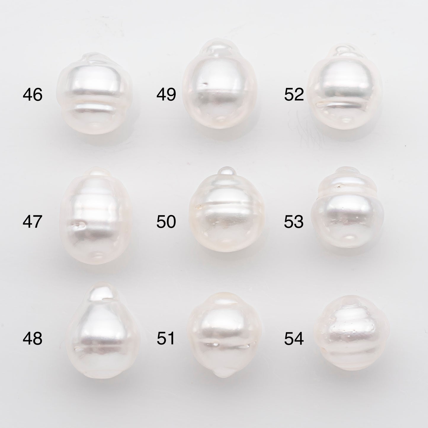 10-11mm White South Sea Pearl Drop Shape, Loose Undrilled Natural Color, SKU # 2714SS