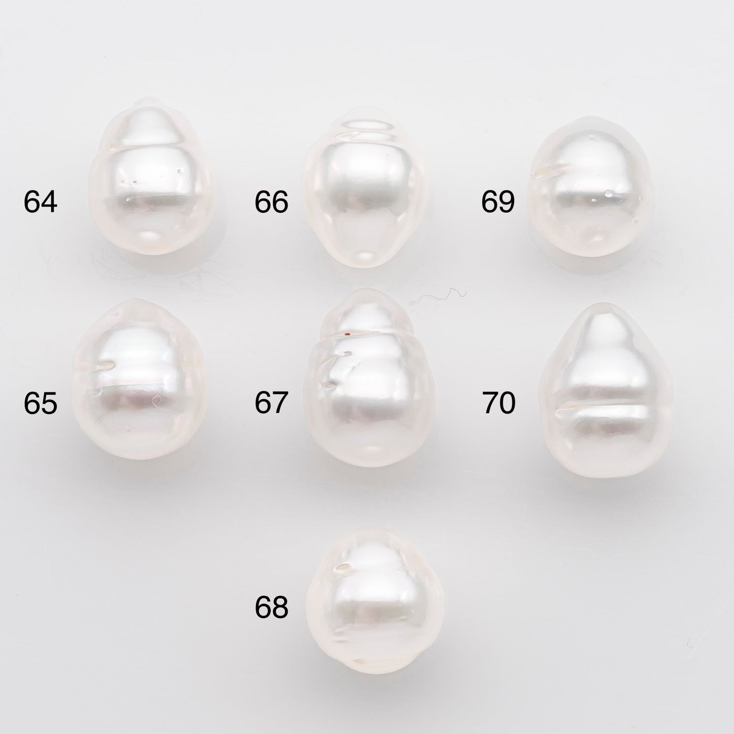 10-11mm White South Sea Pearl Drop Shape, Loose Undrilled Natural Color, SKU # 2714SS