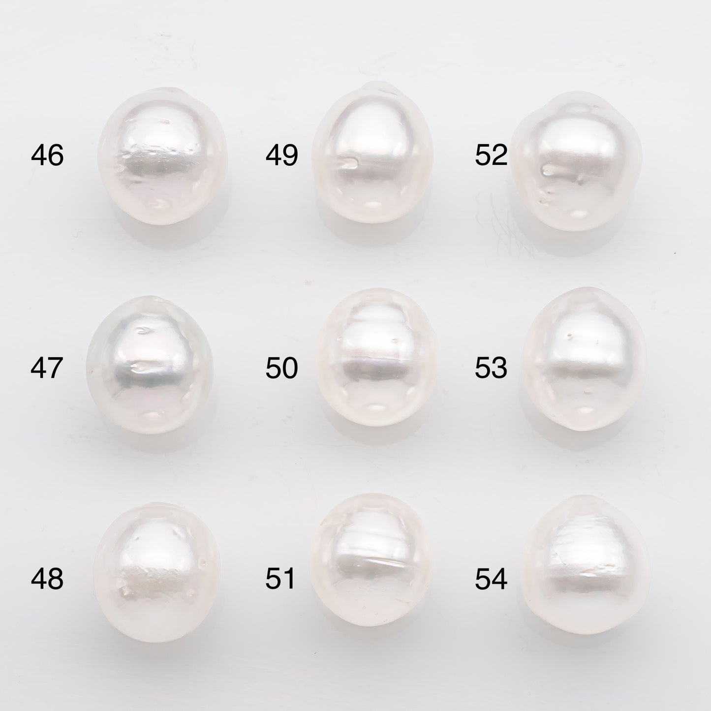 10-11mm White South Sea Pearl Drop Shape, Loose Undrilled Natural Color, SKU # 2715SS