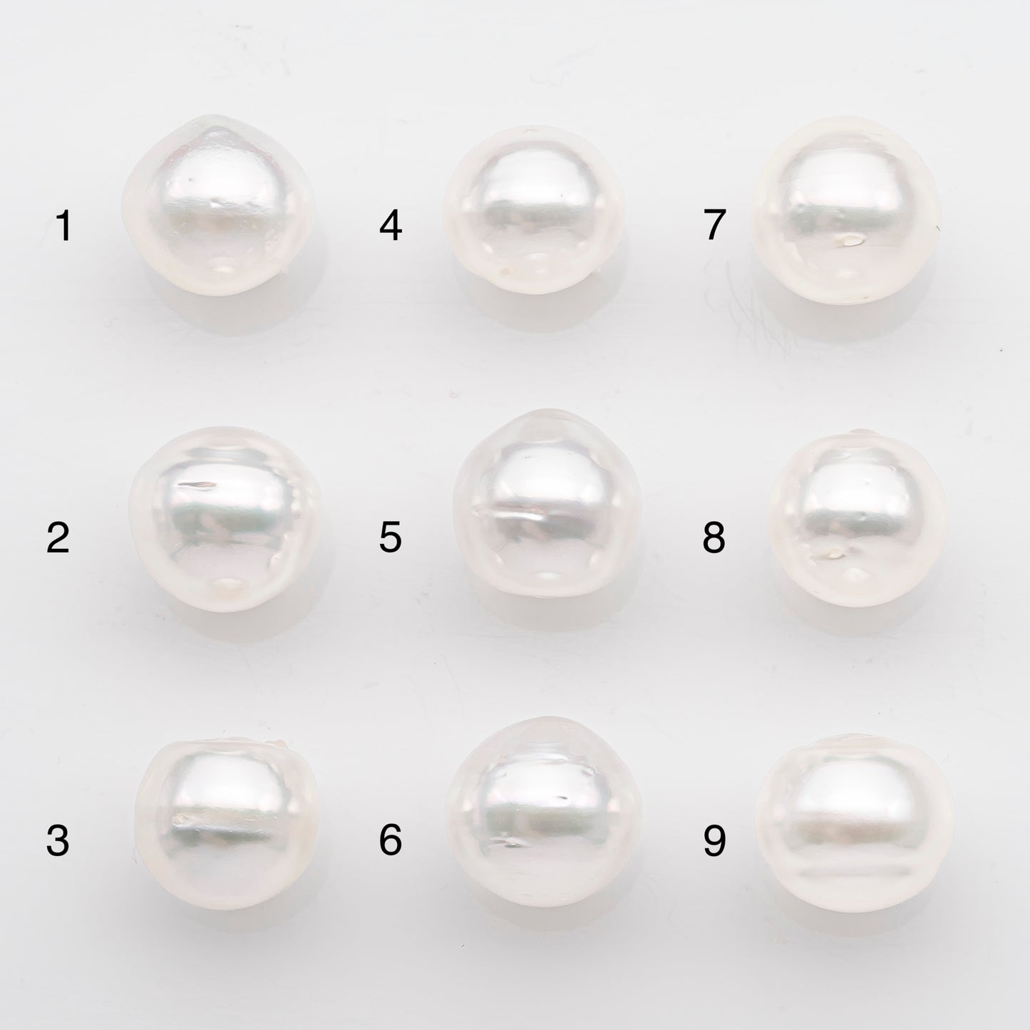 10-11mm White South Sea Pearl Drop Shape, Loose Undrilled Natural Color, SKU # 2716SS