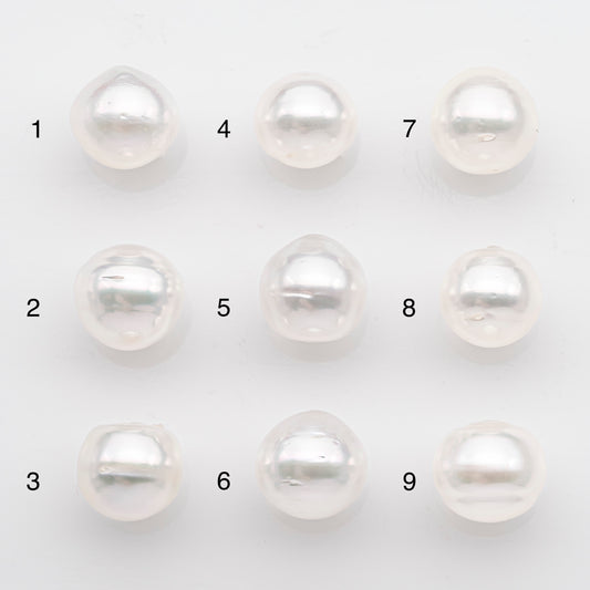 10-11mm White South Sea Pearl Drop Shape, Loose Undrilled Natural Color, SKU # 2716SS