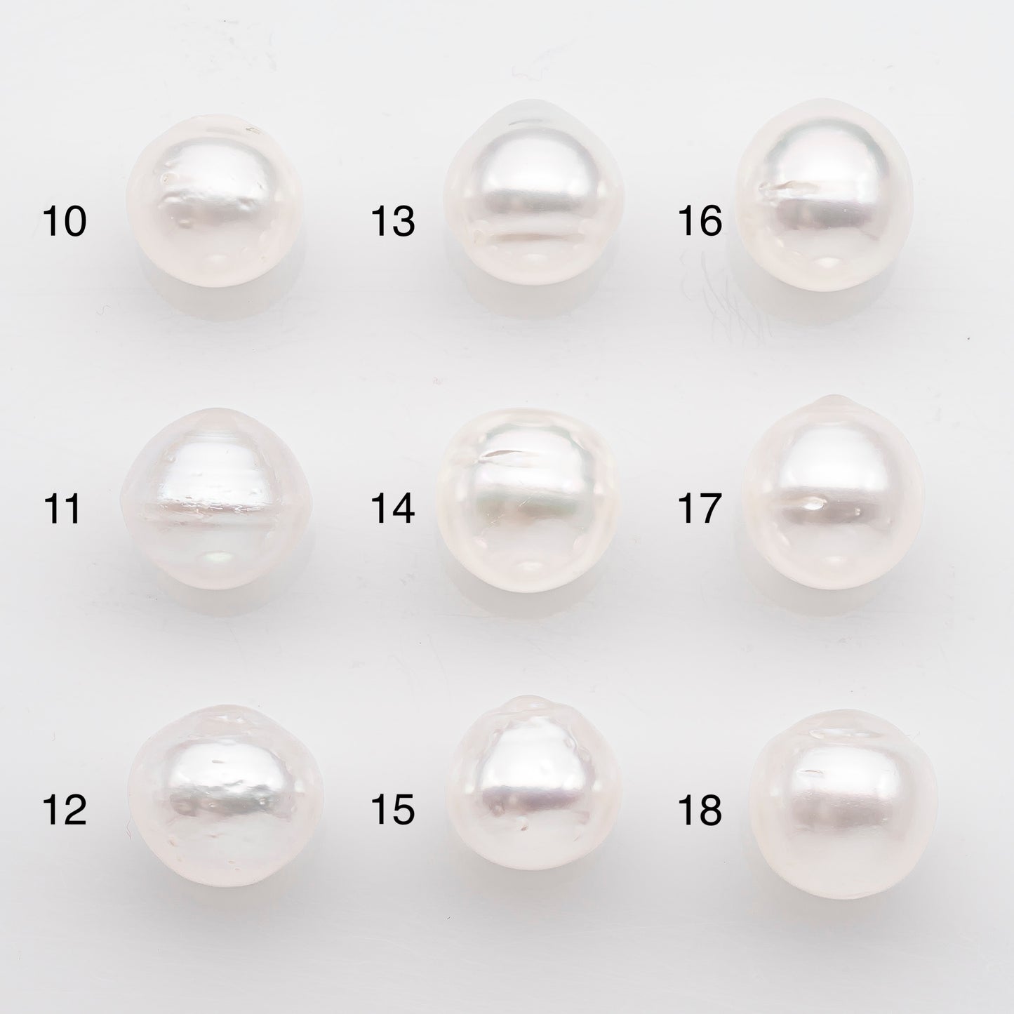 10-11mm White South Sea Pearl Drop Shape, Loose Undrilled Natural Color, SKU # 2716SS