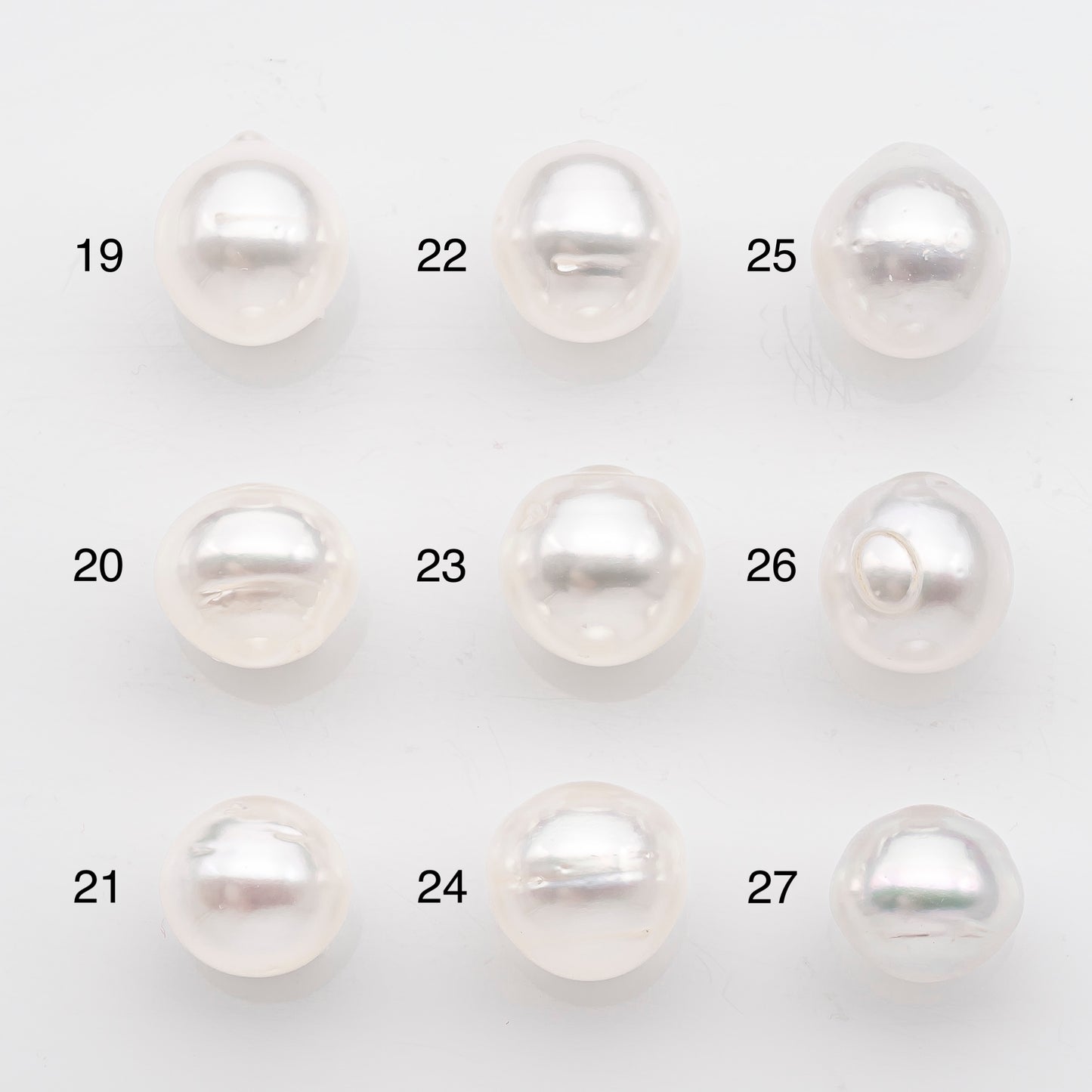 10-11mm White South Sea Pearl Drop Shape, Loose Undrilled Natural Color, SKU # 2716SS
