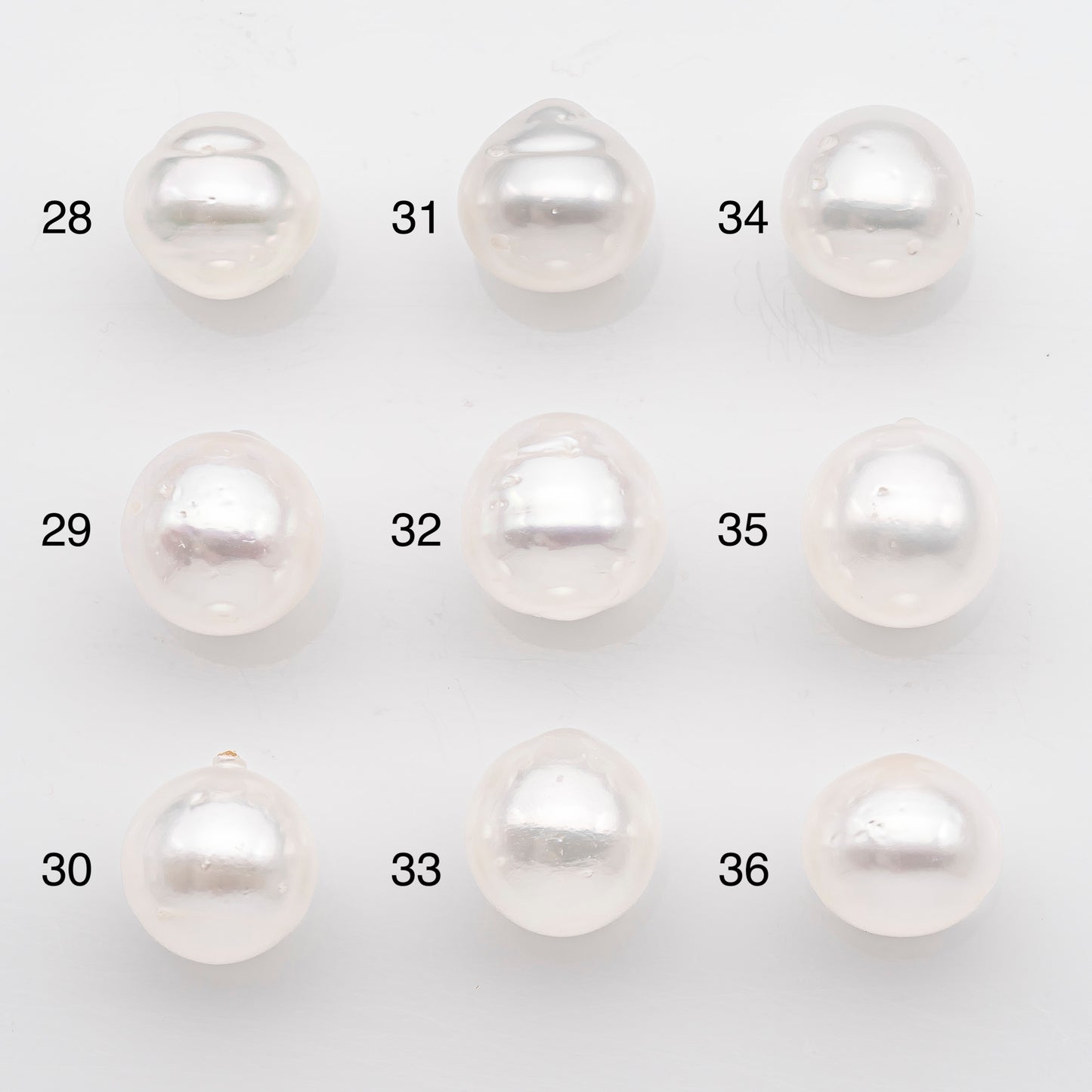 10-11mm White South Sea Pearl Drop Shape, Loose Undrilled Natural Color, SKU # 2716SS