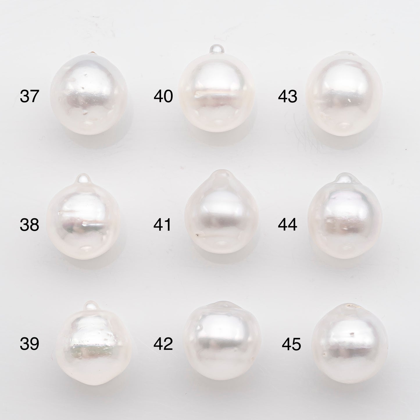 10-11mm White South Sea Pearl Drop Shape, Loose Undrilled Natural Color, SKU # 2716SS