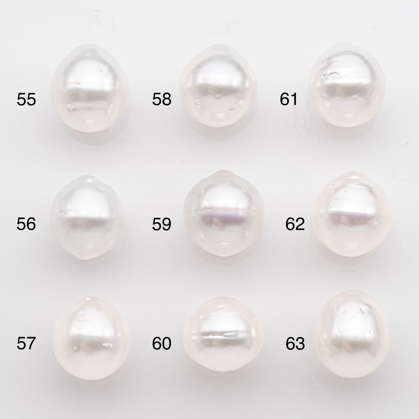 10-11mm White South Sea Pearl Drop Shape, Loose Undrilled Natural Color, SKU # 2716SS