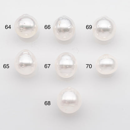 10-11mm White South Sea Pearl Drop Shape, Loose Undrilled Natural Color, SKU # 2716SS