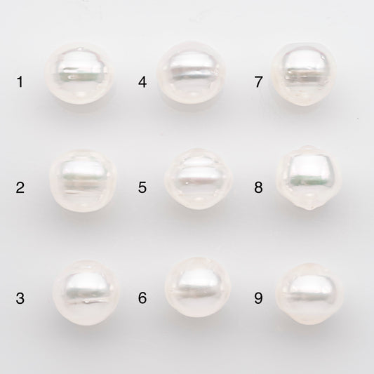 10-11mm White South Sea Pearl Drop Shape, Loose Undrilled Natural Color, SKU # 2717SS