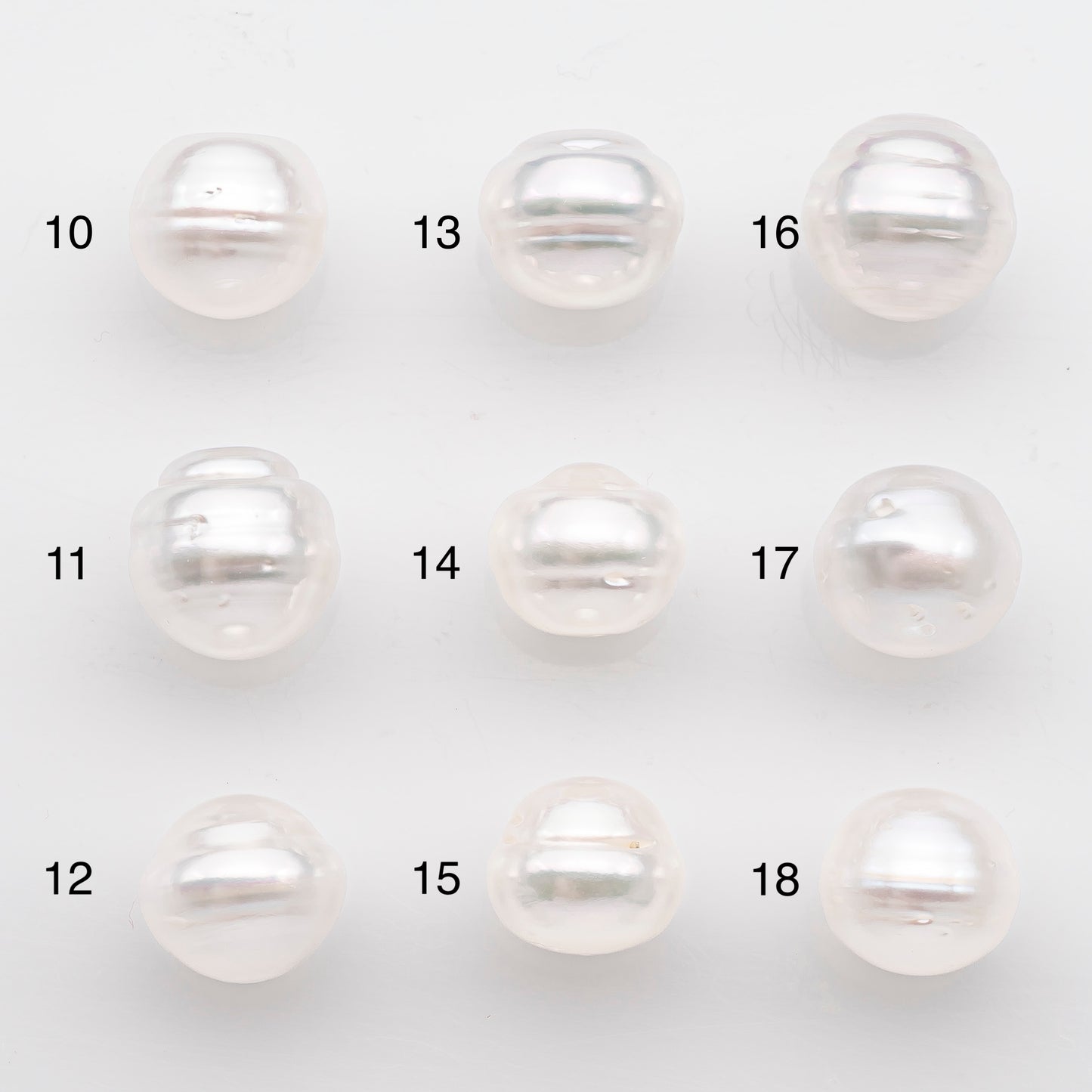 10-11mm White South Sea Pearl Drop Shape, Loose Undrilled Natural Color, SKU # 2717SS