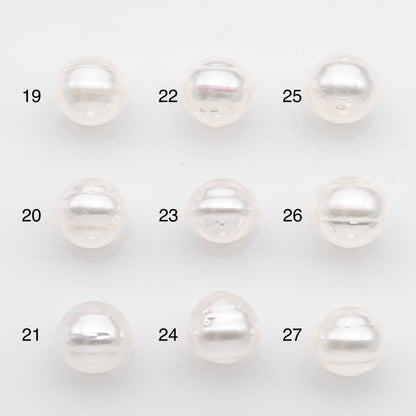 10-11mm White South Sea Pearl Drop Shape, Loose Undrilled Natural Color, SKU # 2717SS