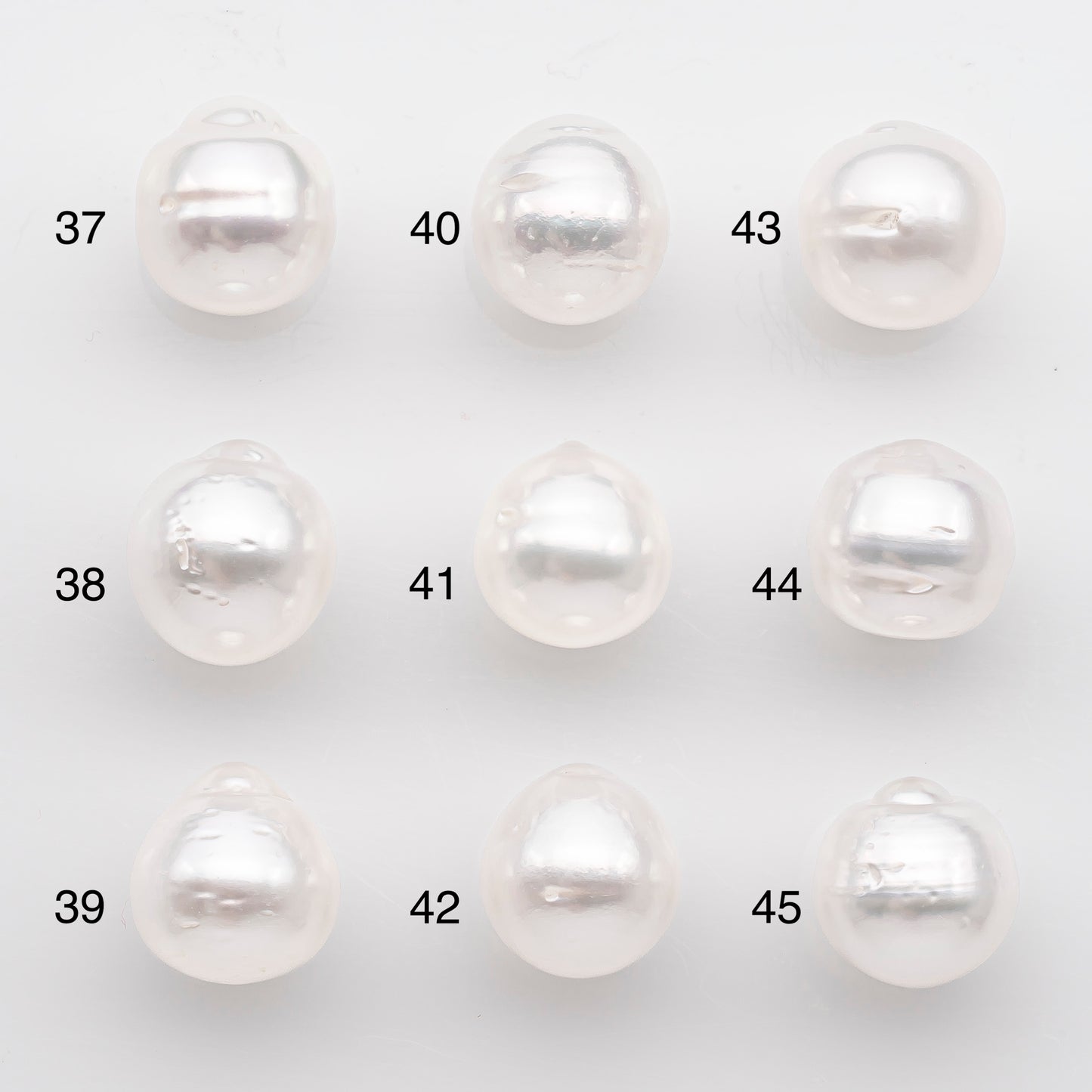 10-11mm White South Sea Pearl Drop Shape, Loose Undrilled Natural Color, SKU # 2717SS