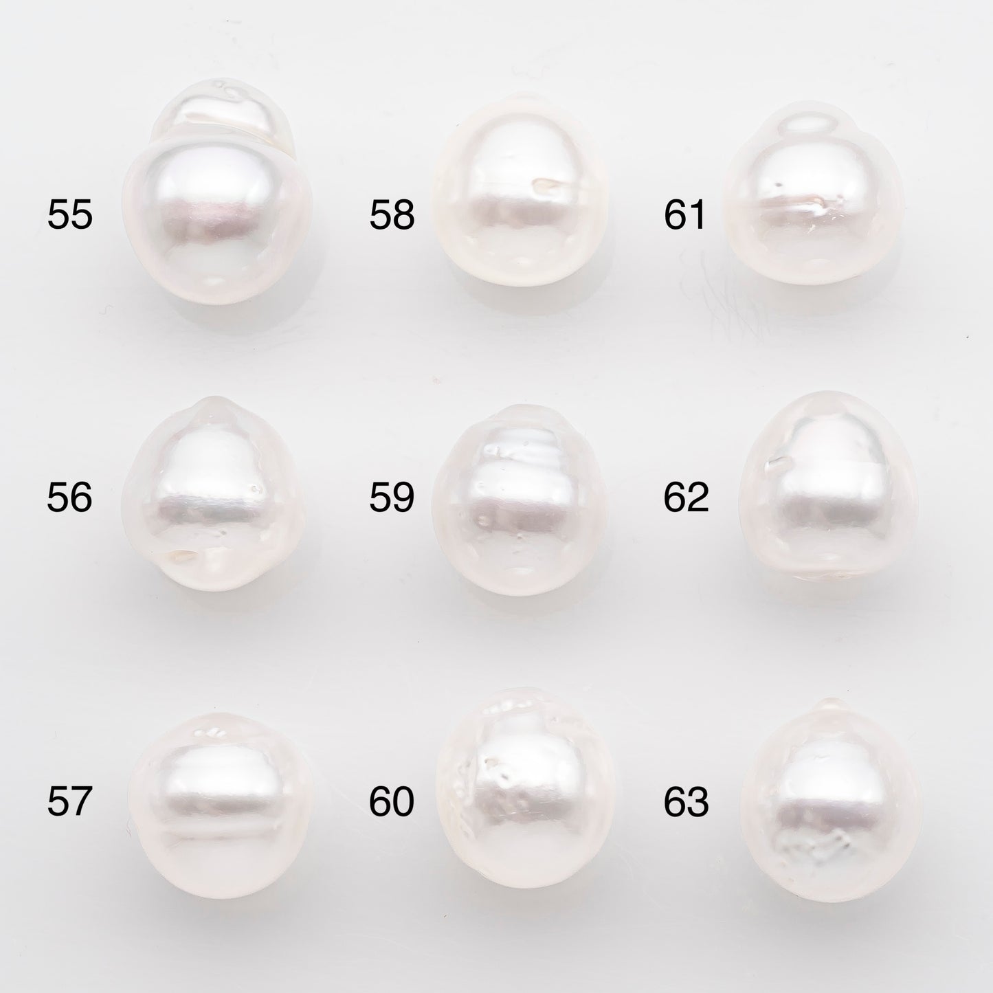 10-11mm White South Sea Pearl Drop Shape, Loose Undrilled Natural Color, SKU # 2717SS