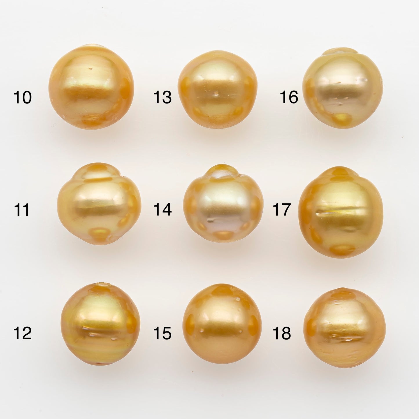 11-12mm South Sea Pearl in Natural Gold Color, Loose Drop Shape, Undrilled for Jewelry Making, SKU # 2718GS