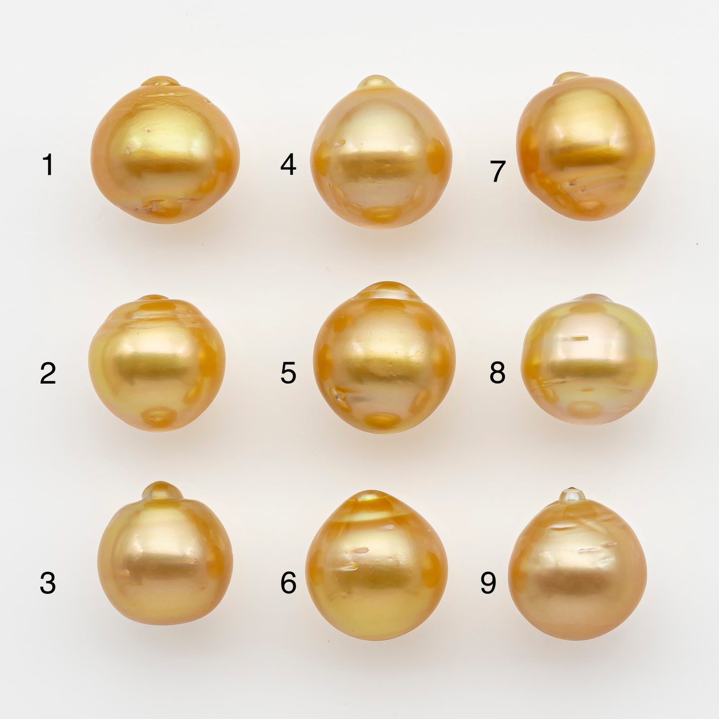 11-12mm South Sea Pearl in Natural Gold Color, Loose Drop Shape, Undrilled for Jewelry Making, SKU # 2718GS