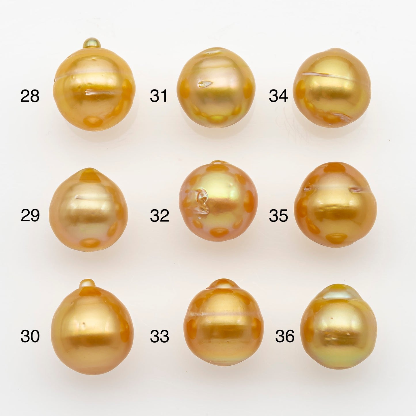 11-12mm South Sea Pearl in Natural Gold Color, Loose Drop Shape, Undrilled for Jewelry Making, SKU # 2718GS