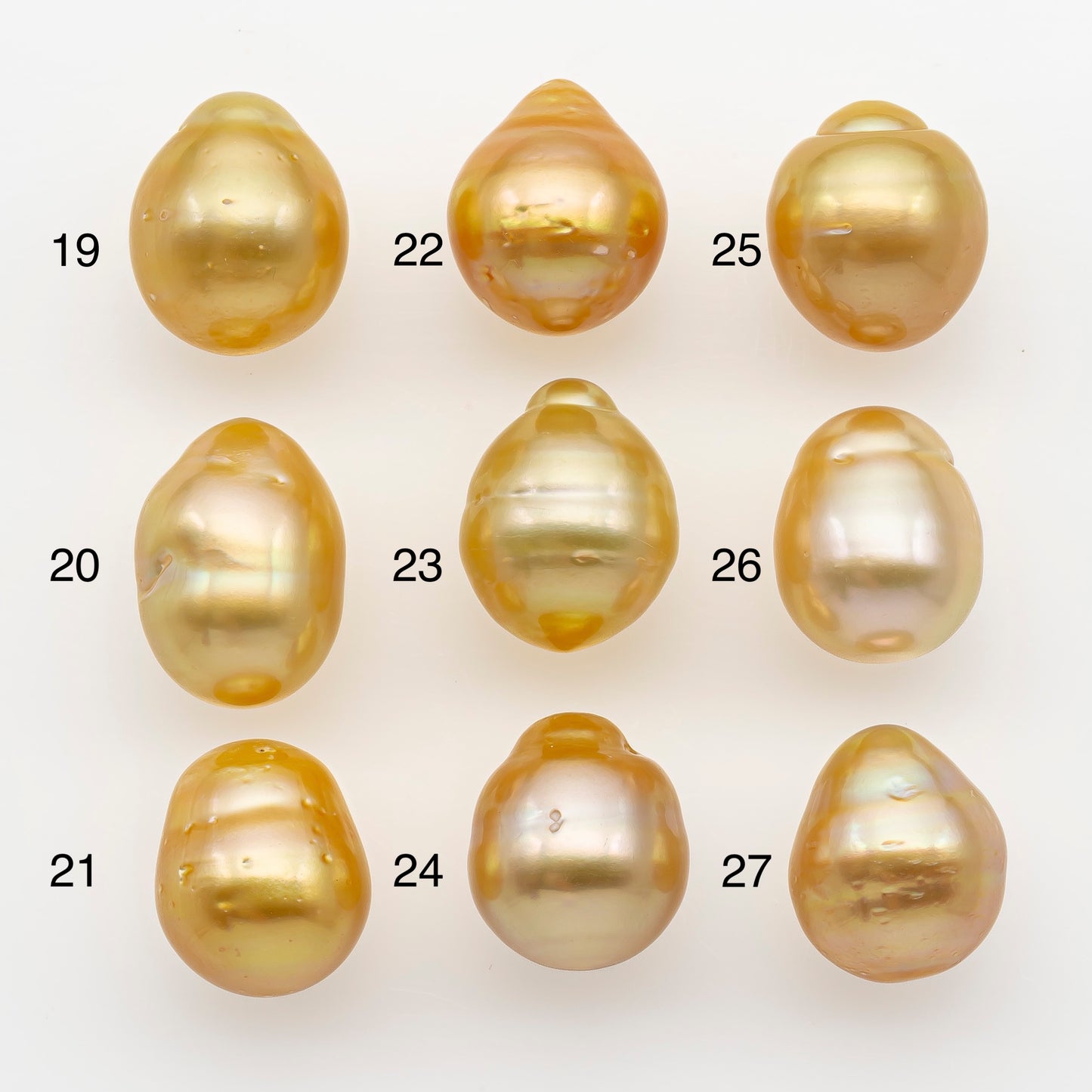 11-12mm South Sea Pearl in Natural Gold Color, Loose Drop Shape, Undrilled for Jewelry Making, SKU # 2719GS  Description: