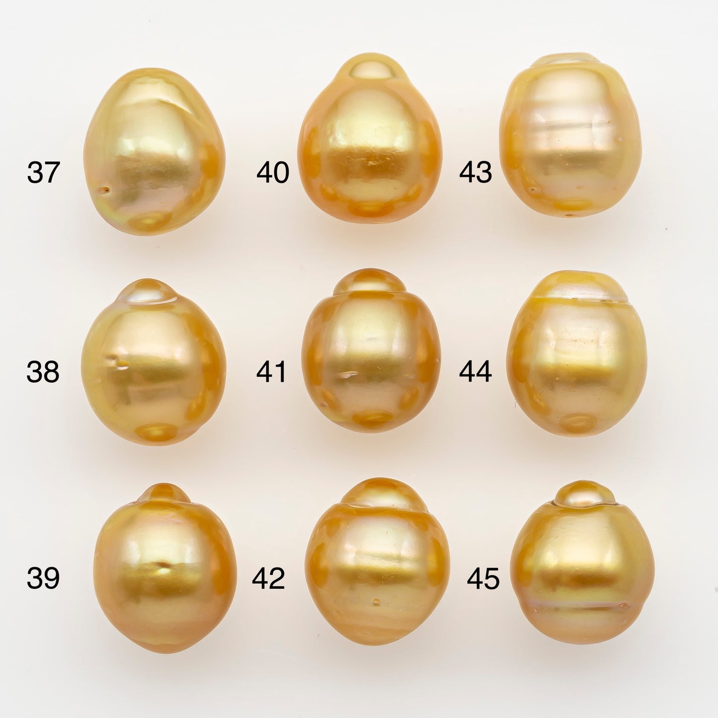 11-12mm South Sea Pearl in Natural Gold Color, Loose Drop Shape, Undrilled for Jewelry Making, SKU # 2719GS  Description: