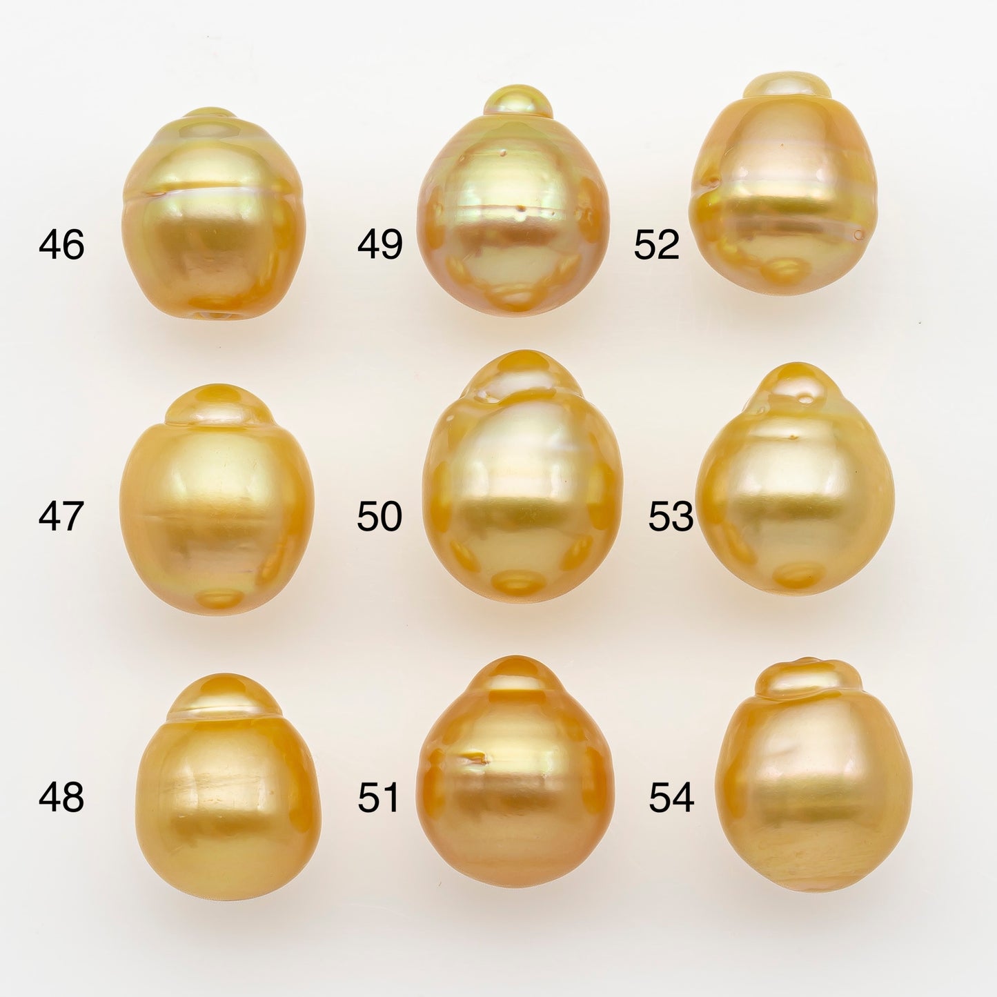 11-12mm South Sea Pearl in Natural Gold Color, Loose Drop Shape, Undrilled for Jewelry Making, SKU # 2719GS  Description: