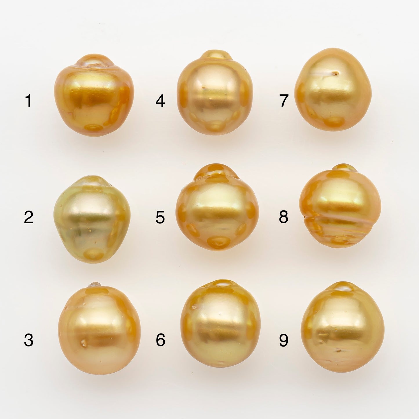 11-12mm South Sea Pearl in Natural Gold Color, Loose Drop Shape, Undrilled for Jewelry Making, SKU # 2720GS