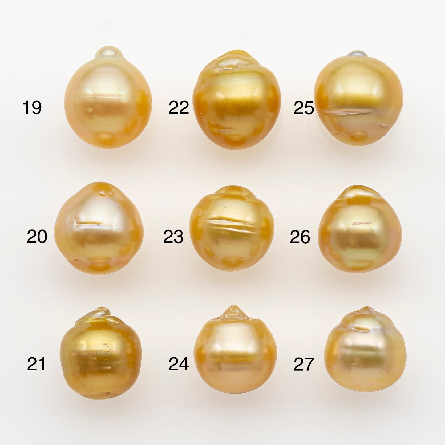 11-12mm South Sea Pearl in Natural Gold Color, Loose Drop Shape, Undrilled for Jewelry Making, SKU # 2720GS