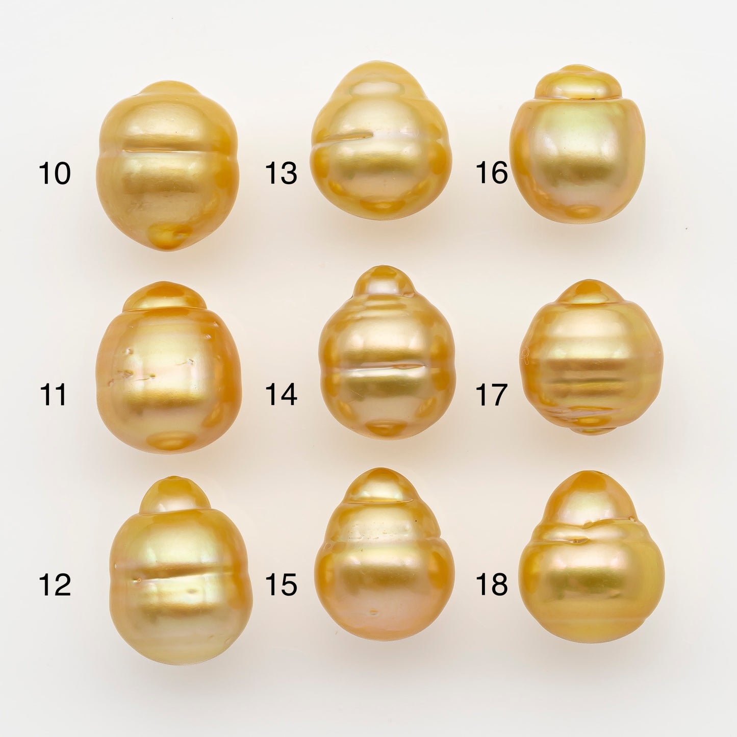 11-12mm South Sea Pearl in Natural Gold Color, Loose Drop Shape, Undrilled for Jewelry Making, SKU # 2721GS